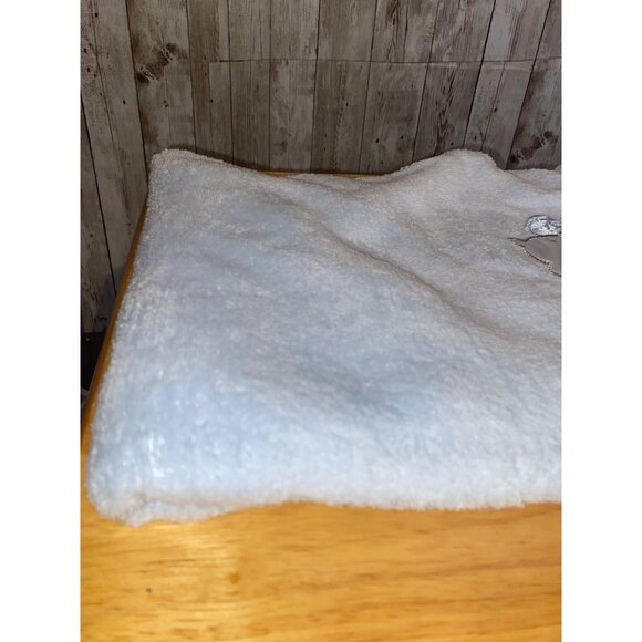 Baby Starters Blue Bless Our Baby Blanket Nursery Swaddle 29” X 26” Angel Bear - Picture 5 of 8